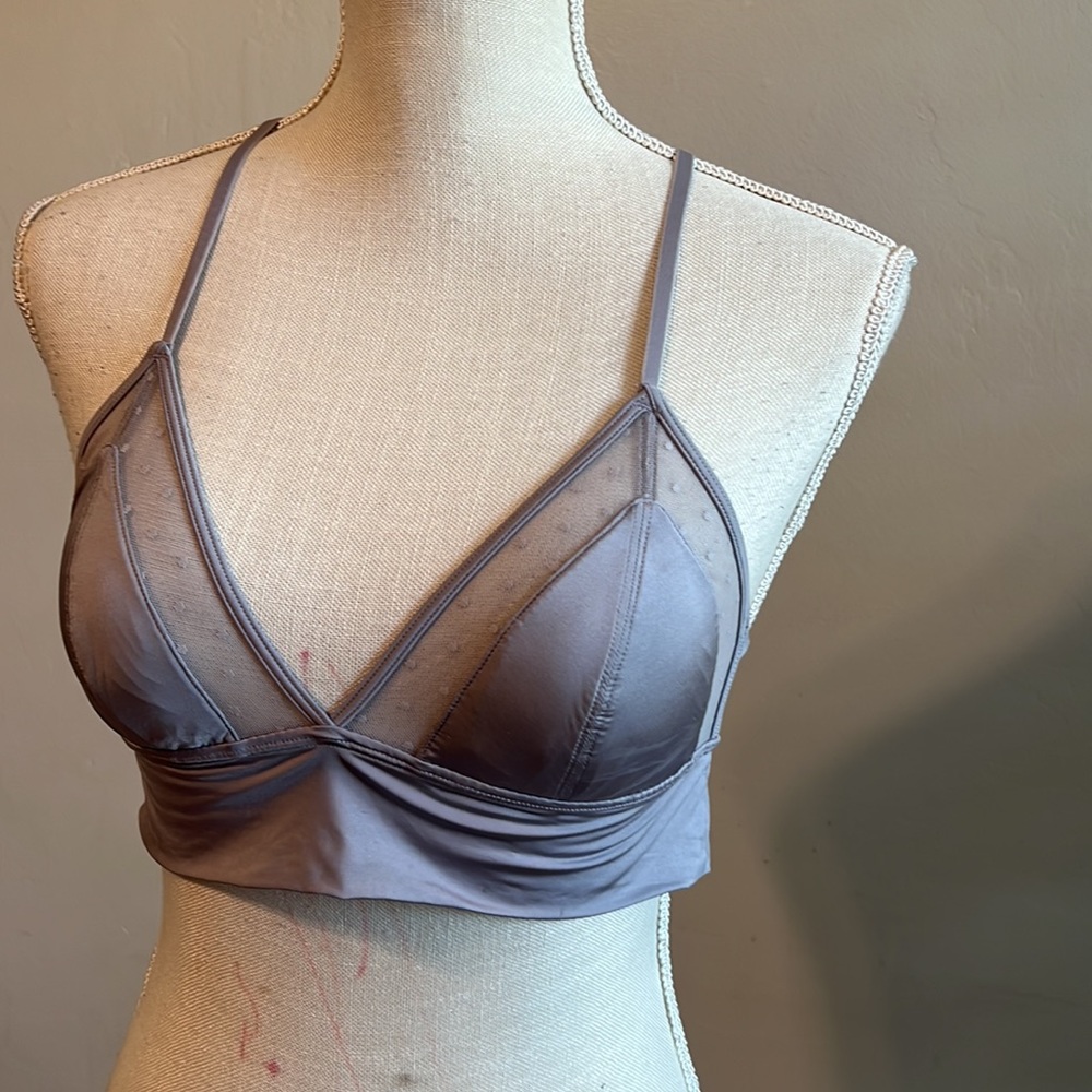 Aerie Lavender Silver Brallette size Medium EUC